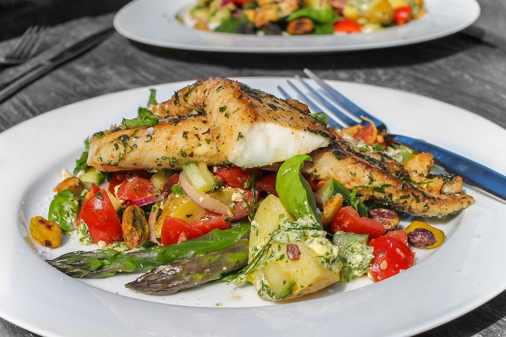 Greek style fish salad 